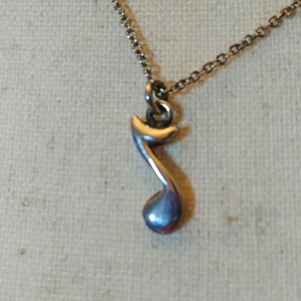 925 Silver Musical Note Pendant
